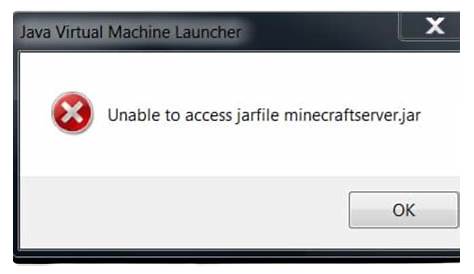 unable to access jarfile minecraft server