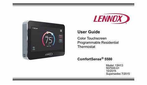Lennox Comfortsense 5500 Thermostat Manual | Manualzz