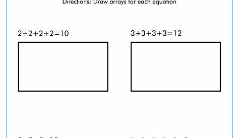 arrays in math 2nd grade worksheet