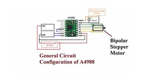 circuit diagram a4988 driver one stepper