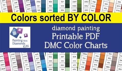 DMC Color Chart For Cross Stitch Thread, PRINTABLE PDF File, Variegated
