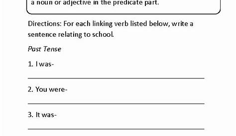 helping and linking verbs worksheet