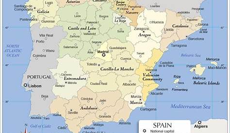 Map of Spain: offline map and detailed map of Spain