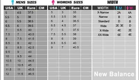 New Balance Kids Shoe Size Chart - Greenbushfarm.com