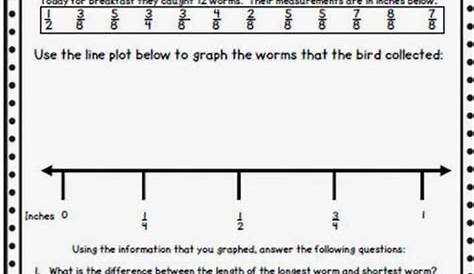 line plots worksheet with fractions