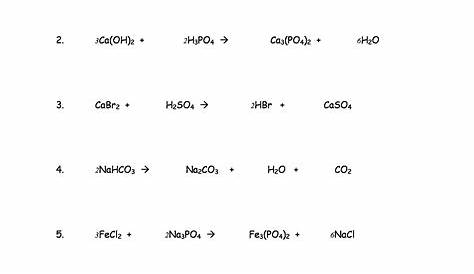 Balancing Equation Practice Worksheet Answers - 49 Balancing Chemical
