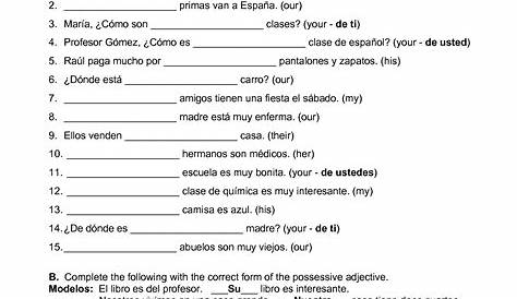 14 Possessive Pronouns Adjectives Worksheets / worksheeto.com