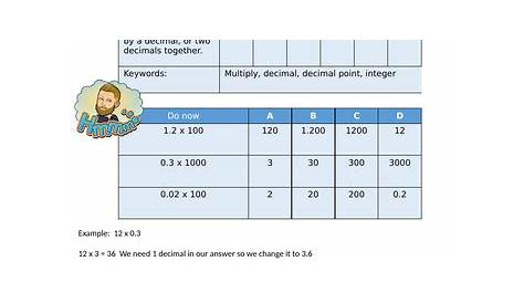 Decimal Multiplication Worksheet | Teaching Resources