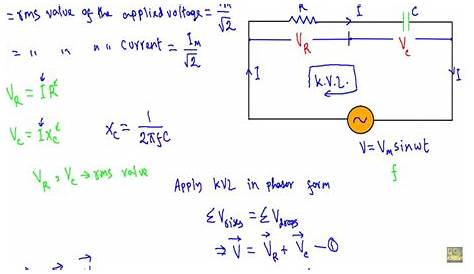 AC through series RC circuit : Phasor Diagram - YouTube