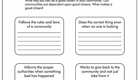 17 Best Images of Being A Good Citizen 2nd Grade Worksheet - Good