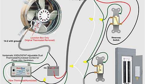 attic fan thermostat wiring diagram youtube