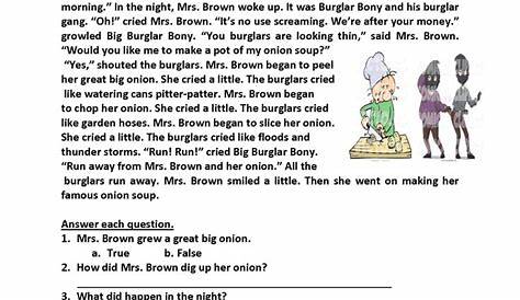Third Grade Reading Comprehension Worksheets Lobo Black | Third grade