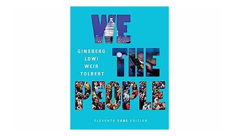 we the people 13th edition ginsberg pdf
