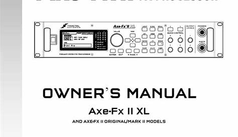 axe fx 3 owners manual