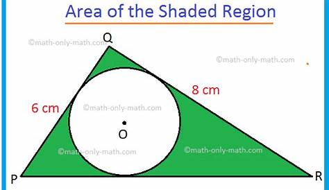 area of a shaded region diagram