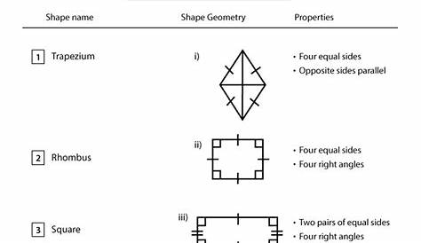 quadrilaterals worksheets answers