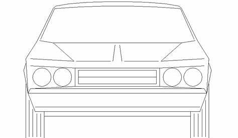 Common car front elevation block cad drawing details dwg file - Cadbull