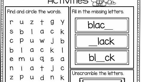 sight word kindergarten worksheets