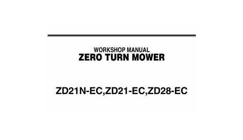 Kubota ZD21N-EC , ZD21-EC , ZD28-EC Service Manual Download | Kubota