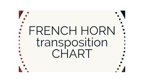french horn in f transposition chart