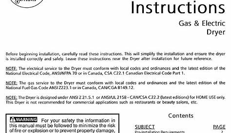 FRIGIDAIRE FER231AS2 INSTALLATION INSTRUCTIONS MANUAL Pdf Download