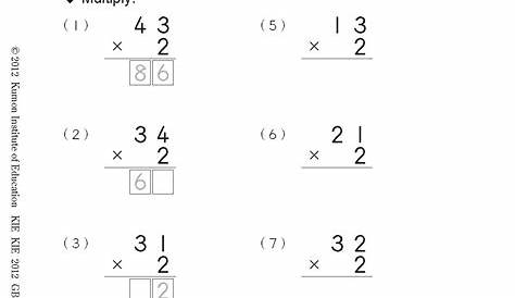 grade 4 kumon math worksheet