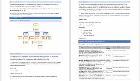 Sample Project Charter | real-world example FREE Download