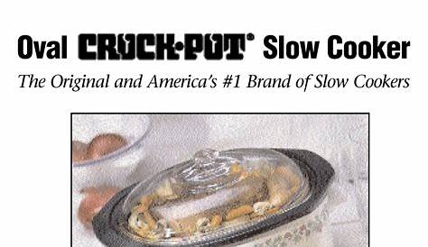 rival crock pot instructions manual