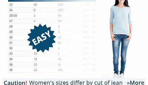 women's size chart by height and weight