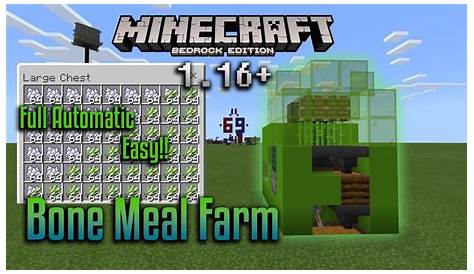 Minecraft Tutorial : Automatic Bonemeal Farm 1.16+ in Minecraft Bedrock