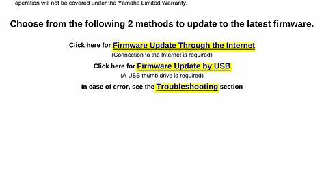 Yamaha UPDATE_RXV477_Ex RX V477 Firmware Update Installation Manual