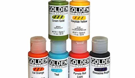 Golden Fluid Acrylic Colours | Green & Stone of Chelsea