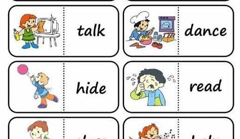 12 Kindergarten Action Words Worksheet Action Words Kindergarten