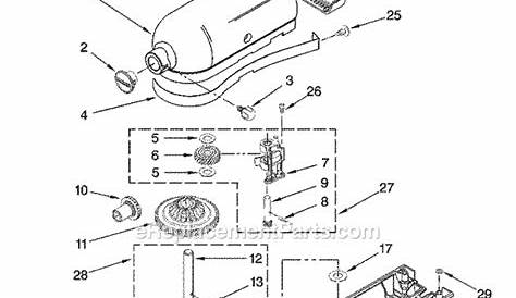 kitchenaid mixer parts diagram