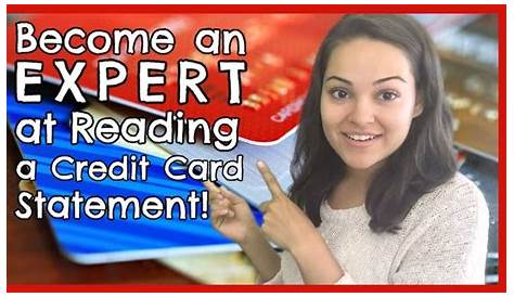 reading a credit card statement worksheets answers