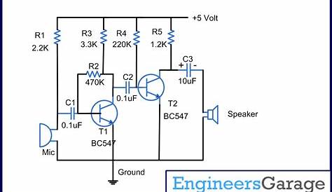Audio amplifier using transistor BC547