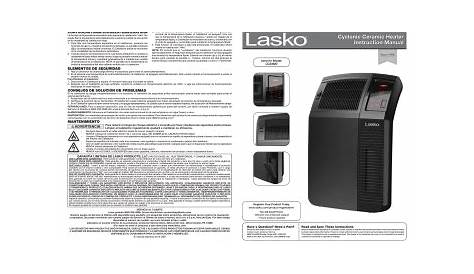 Lasko CC24920 Cyclonic Digital Ceramic Heater Owner manual | Manualzz