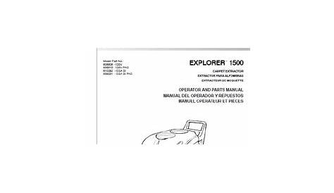 Part manuals for Nobles Explorer 1500