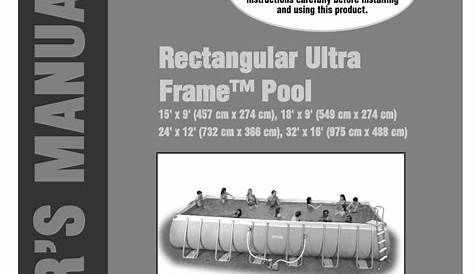 above ground pool instruction manual