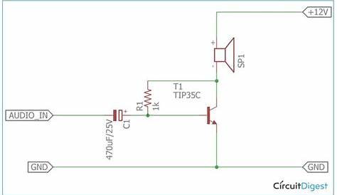 12V Audio Power Amplifier Circuit Diagram | Power amplifiers, Amplifier