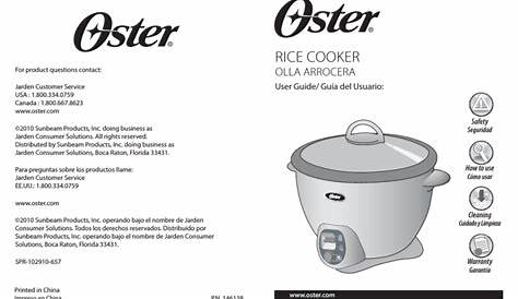 Oster CKSTRCMS-20, Rice Cooker User manual | Manualzz