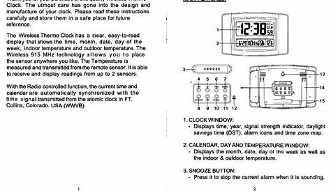 Sharp Atomic clock User Manual | Page 2 / 10 | Original mode | Also for