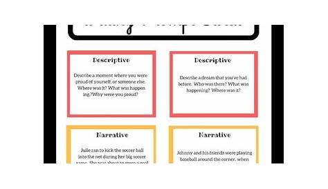 narrative writing prompts for 5th grade