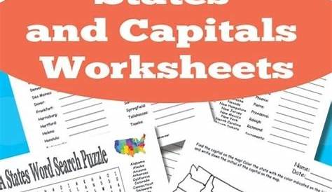 States And Capitals Worksheets Printable - Worksheets Master