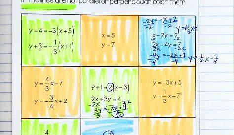 parallel perpendicular or neither worksheet answers