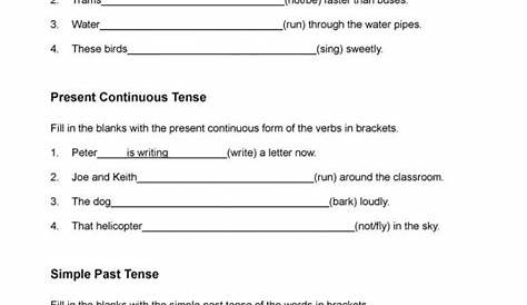 Past, Present, Or Future Tense? 2 Worksheets | 99Worksheets