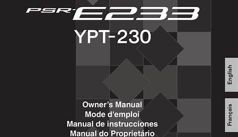 YAMAHA YPT-230 OWNER'S MANUAL Pdf Download | ManualsLib