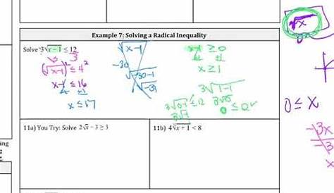 5.4B Solving Radical Inequalities Ex 7 - YouTube