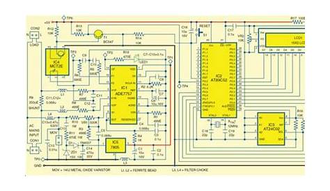 single phase energy meter circuit diagram