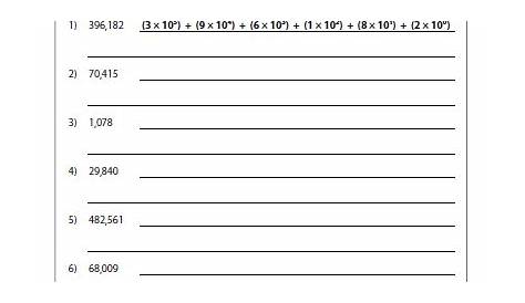 write numbers in expanded form worksheet